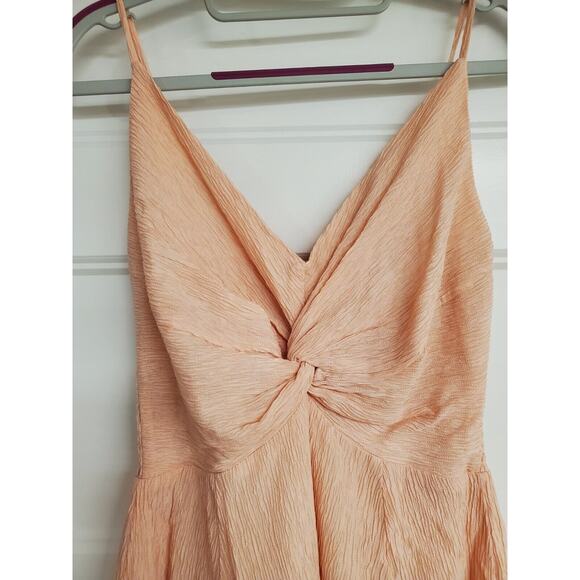 Abercrombie & Fitch Pink Crinkle Texture Twist-Front Mini Dress | Size Small - Picture 3 of 10